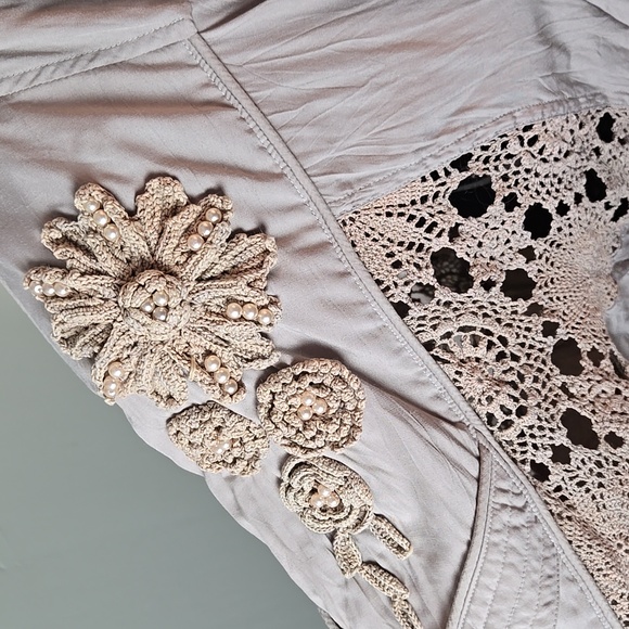 Vintage 80s open front embellished cardigan - Picture 4 of 7